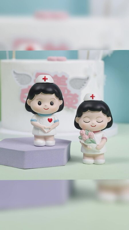 Enfermera Ángel en resina blanca, decoración del hogar, accesorios para fotos