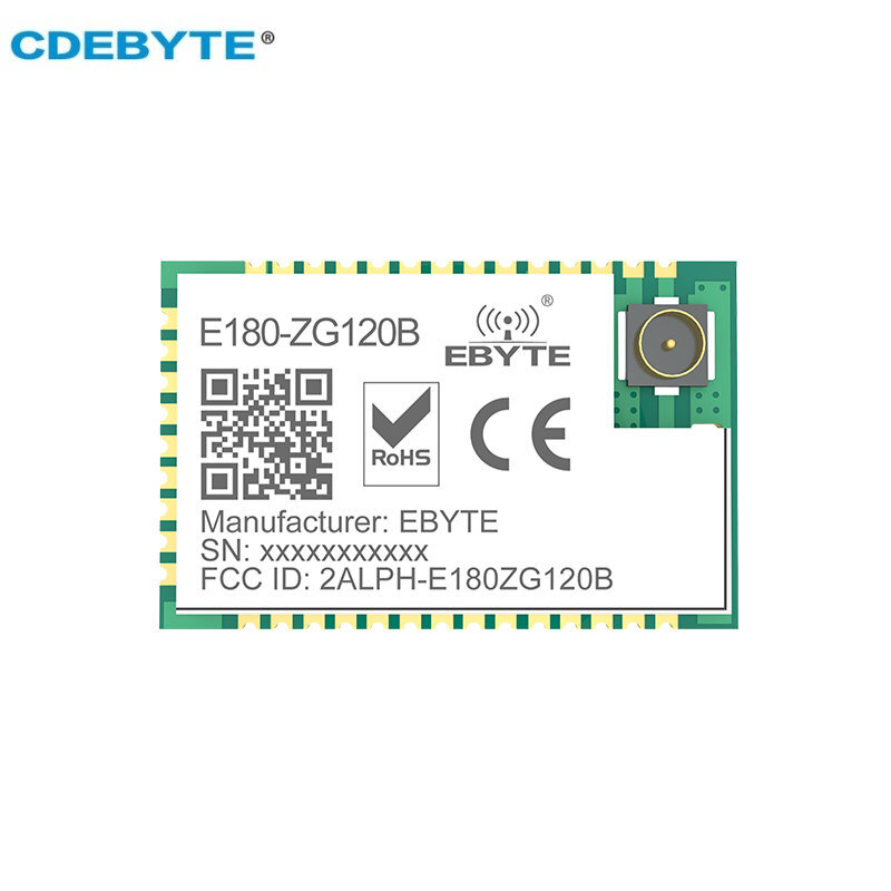 IPEX SMD IoT 무선 트랜시버 모듈, E180-ZG120B 스마트 홈 네트워킹 저전력 송신기, 10P EFR32 ZigBee3.0 스탬프 홀