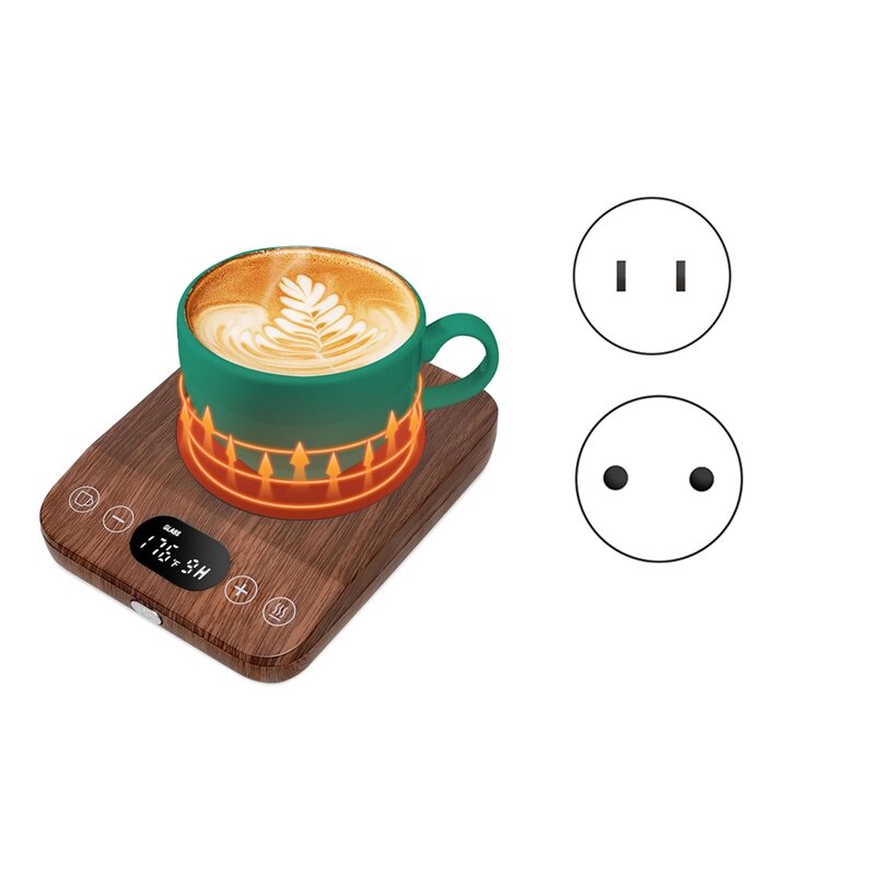 Kubek termiczny do kawy, automatyczne włączanie/wyłączanie-indukcyjny podgrzewacz do kubków na biurko z 9 ustawieniami temperatury, 1-9 Timer