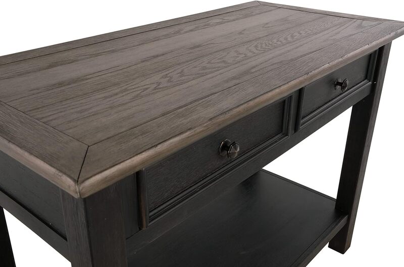 أشلي تايلر كريك طاولة أريكة مزرعة حديثة ، تصميم ، بني وأسود