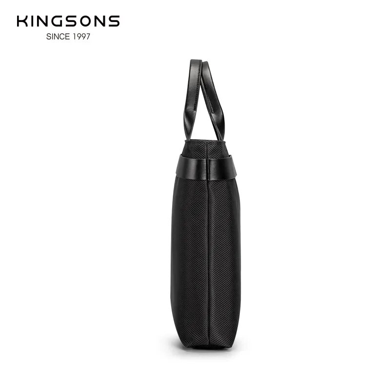 Kingsons-防水ビジネスブリーフケース,トップハンドルバッグ,クラシックな黒のハンドバッグ,ラップトップ,15.6インチ,ファッション,男性と女性,2024