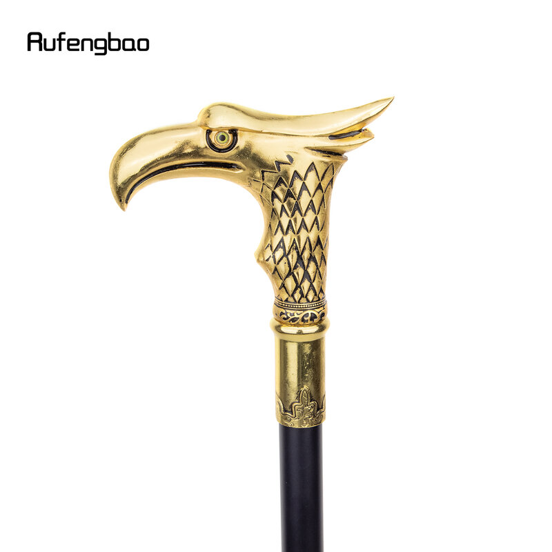 Golden Eagle Single Joint Walking Stick with Hidden Plate Self Defense Fashion Cane Plate Cosplay Crosier Stick 93cm
