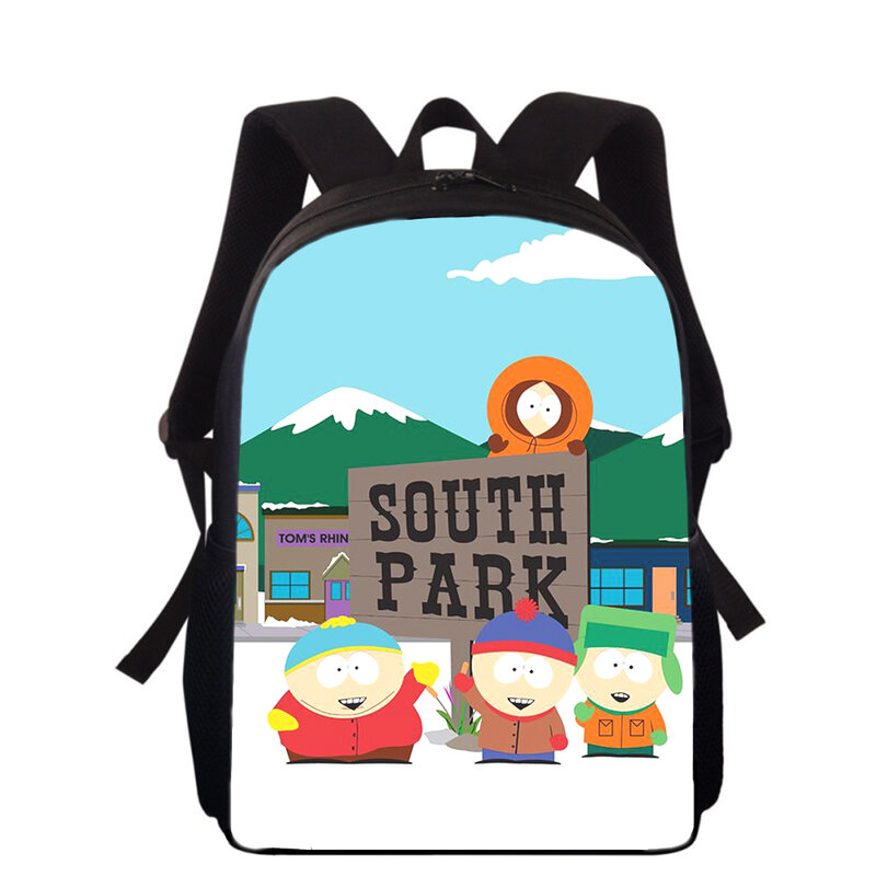 South-Park 15” 3D Print Kids Backpack Primary School Bags for Boys Girls Back Pack Students School Book Bags