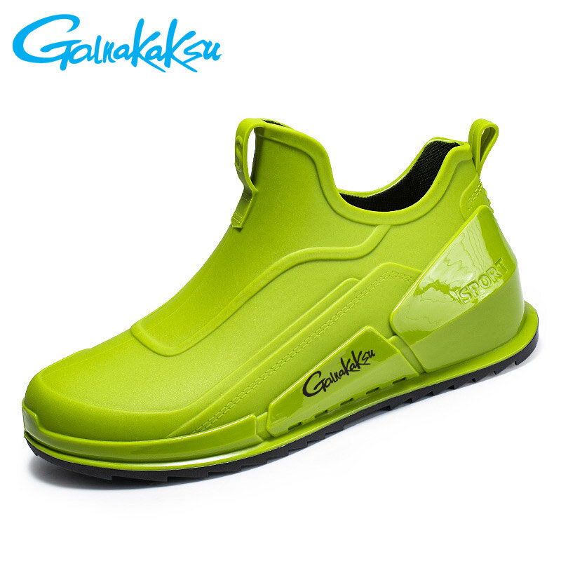 2023 novos botas de chuva dos homens curto tubo ao ar livre esportes sapatos de pesca ciclismo sapatos de borracha antiderrapante luz à prova dwaterproof água overshoes