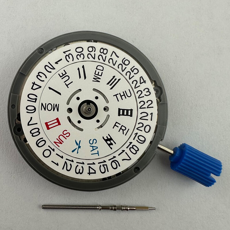Nh36a mechanisches Uhrwerk hochpräziser weißer chinesischer/englischer Kalender 3,8 Punkte Krone automatisches Uhrwerk ersetzen