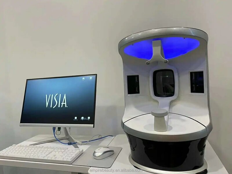 เครื่องตรวจจับอัจฉริยะเครื่องตรวจสภาพผิวหน้าแบบมืออาชีพ, 3D กระจกวิเศษเครื่องวิเคราะห์ใบหน้าดิจิตอลพร้อมหน้าจอ