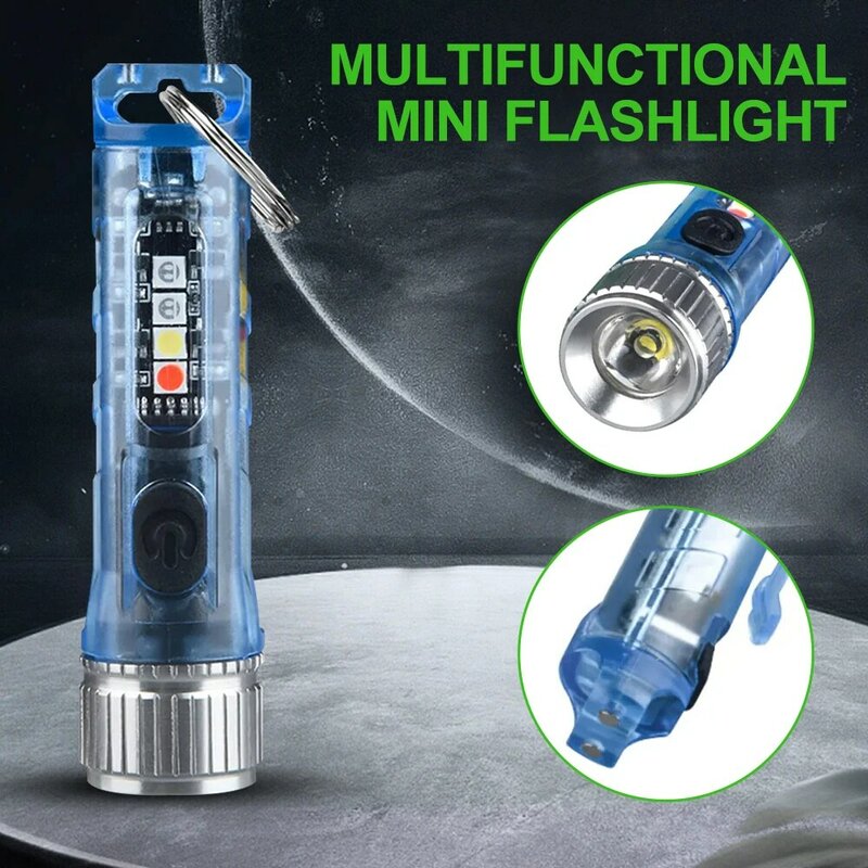 Warn-minilinterna Led portátil, pulsación larga, interruptor para encender el modo superbrillante, resistente al agua