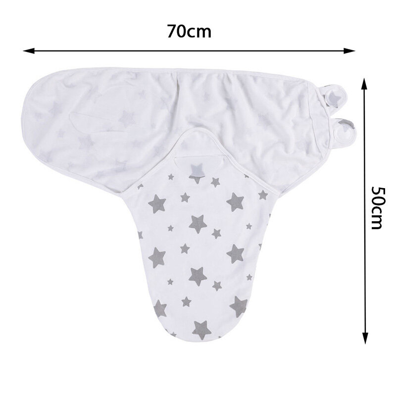 Selimut bayi 100% katun, bungkus dan topi Set anak laki-laki perempuan baru lahir kantong tidur dapat disesuaikan barang bayi bedong 0-6M