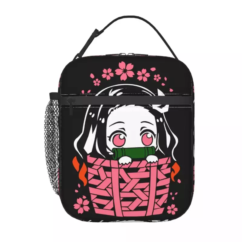 Изолированные сумки для обеда Kimetsu No Yaiba Nezuko Kamado для школы и офиса, термоконтейнер для обеда с аниме рассекающим демонов мангой