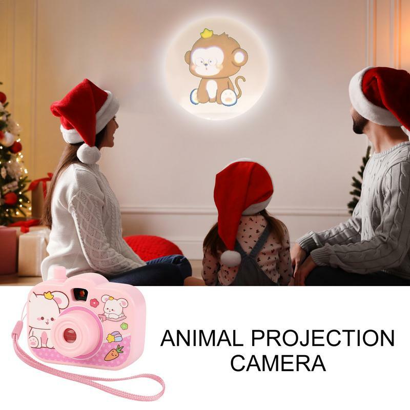 Projetor portátil com imagem animal, câmera de projeção, brinquedo do quarto do divertimento, luz noturna, cognição Bedtime