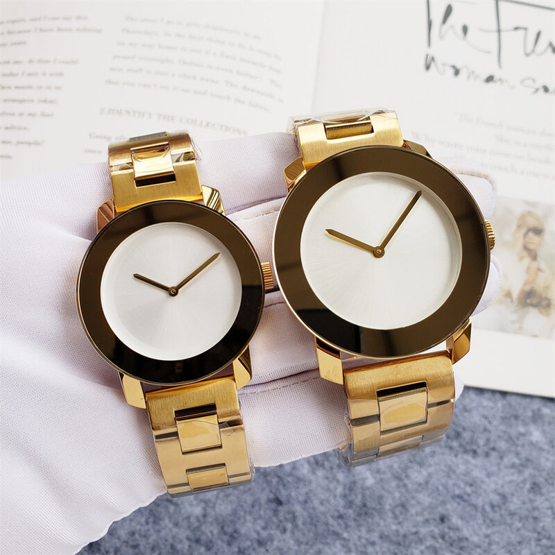 Часы мужские/женские кварцевые с металлическим браслетом из нержавеющей стали