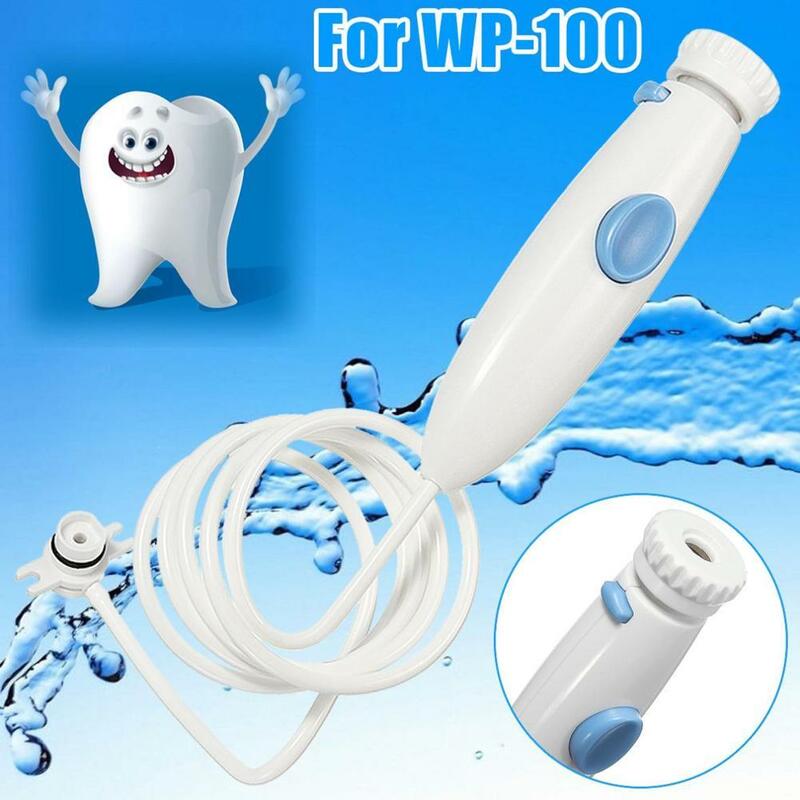 Manguera de tubo de repuesto para chorro de agua, hilo Dental, WP-100/ WP-100EC para waterpik Jiebi, Mango para el cuidado Dental de adultos, 1 Juego