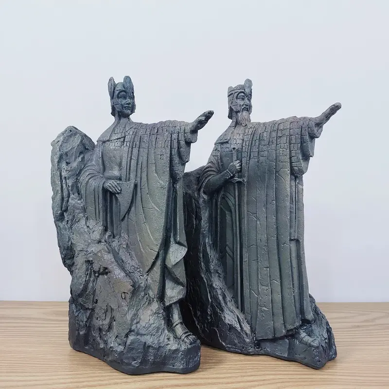 Figuras de acción de The Argonath Anarion, estatua de Puerta de los Reyes, modelo de colección, decoración de estanterías para el hogar, 26cm