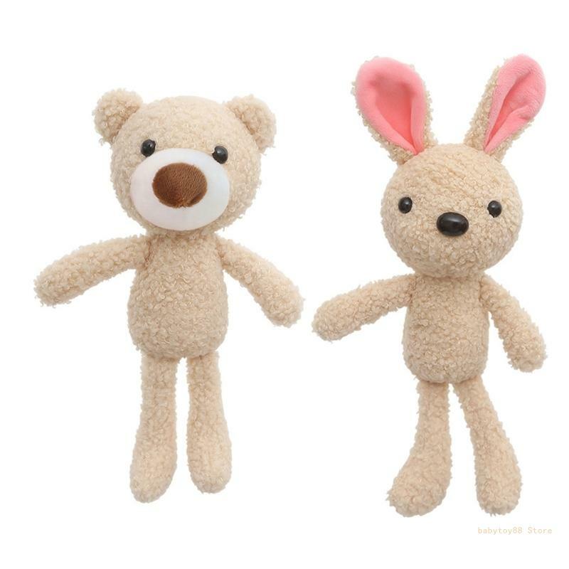 Y4UD Plush Stuffed Animal Small Bunny Bear Soft Animals Charm Accessories