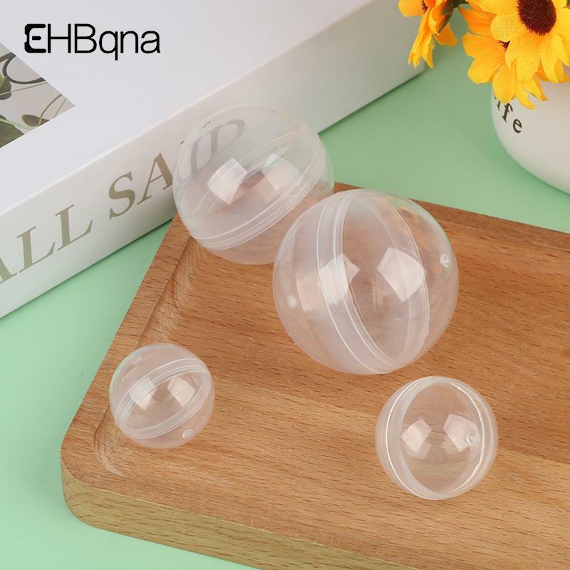 50PCS Clear Can Open Transparency Plastic Capsule Toy Surprise Ball Tiny Container Making Things Model Dollhouse Accessories Toy