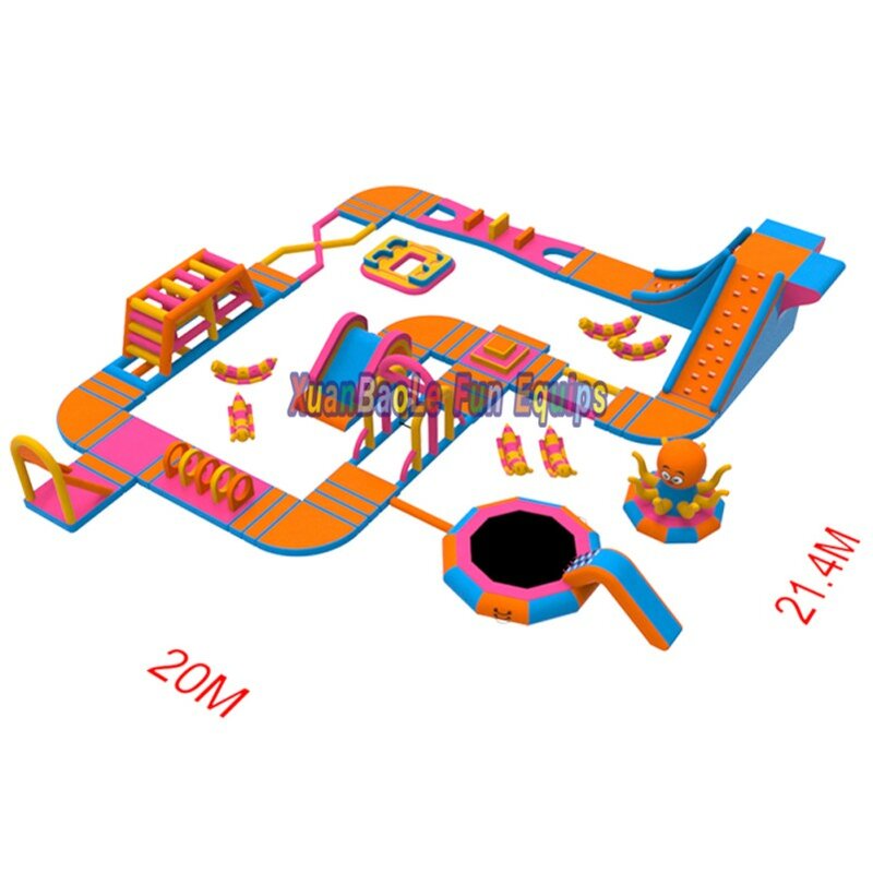 商業用の色のインフレータブルウォーターパーク,フローティング遊び場機器