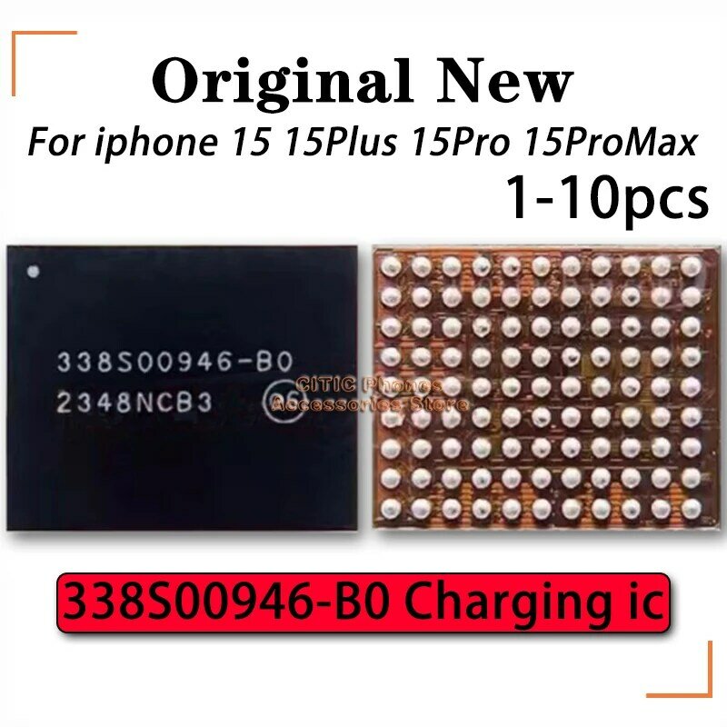 ICチップ100%,iPhone 15 plus,15 pro max,338s00946-b0,1から10個,オリジナル