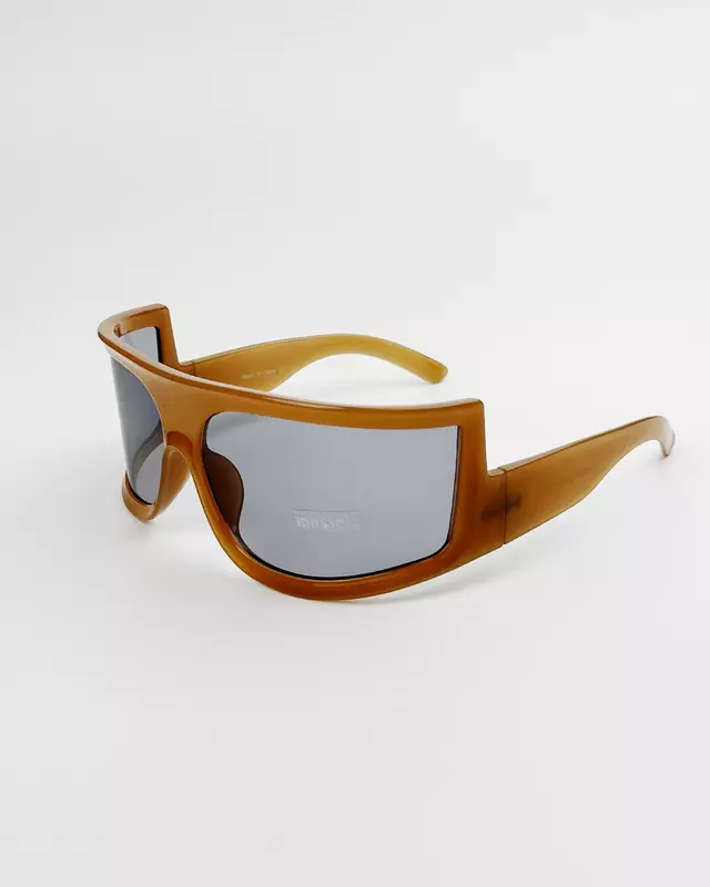 Large frame covers face, retro and fashionable sunglasses, small face concave shape, UV resistant sunglasses for men and women