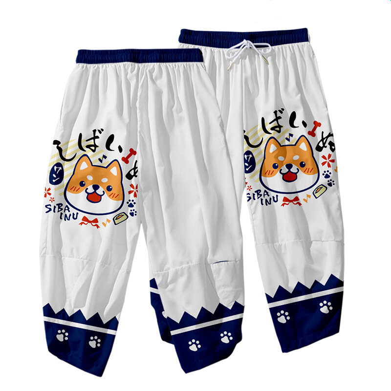 Harajuku Shiba Inu 3D Digital Printing Kawaii Jogger Pants Men Women Elastic Waist Sweatpants Akita Dog Streetwear Trousers