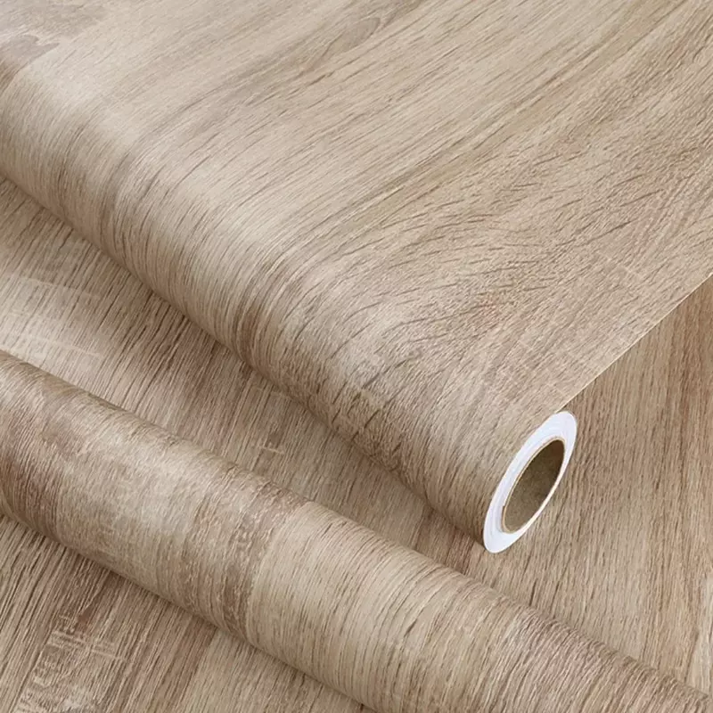 Papel tapiz de grano de madera autoadhesivo, tablón de papel de Contacto extraíble clásico para encimera, rollo de película de vinilo para armario
