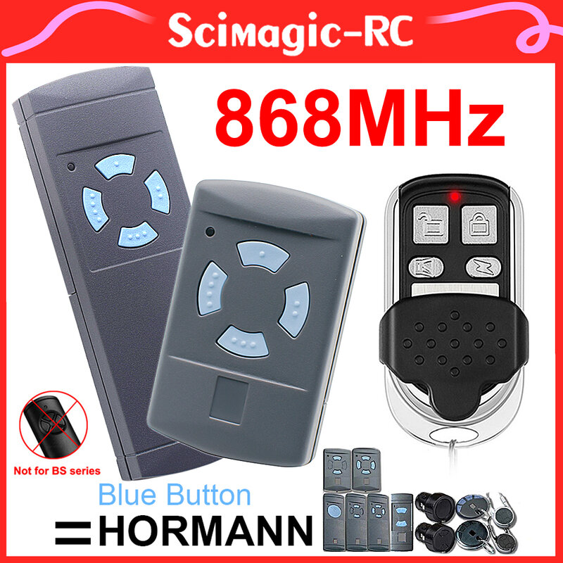 Transmisor de mano Hörmann HSM2 HSM4,  Frecuencia 868.35 MHz,  HORMANN 868MHz Control remoto de puerta de garaje, Programación directa del receptor original
