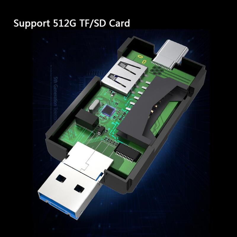 Leitor de cartão micro sd usb 2.0 leitor de cartão para usb c adaptador micro sd flash drive tipo leitor de cartão de memória inteligente c adaptador