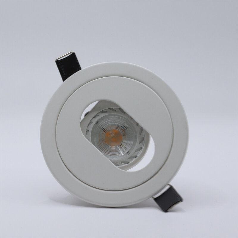Ajustável Rodada LED teto Spotlight, Downlight, luminária embutida, Lighting Frame, GU10, MR16