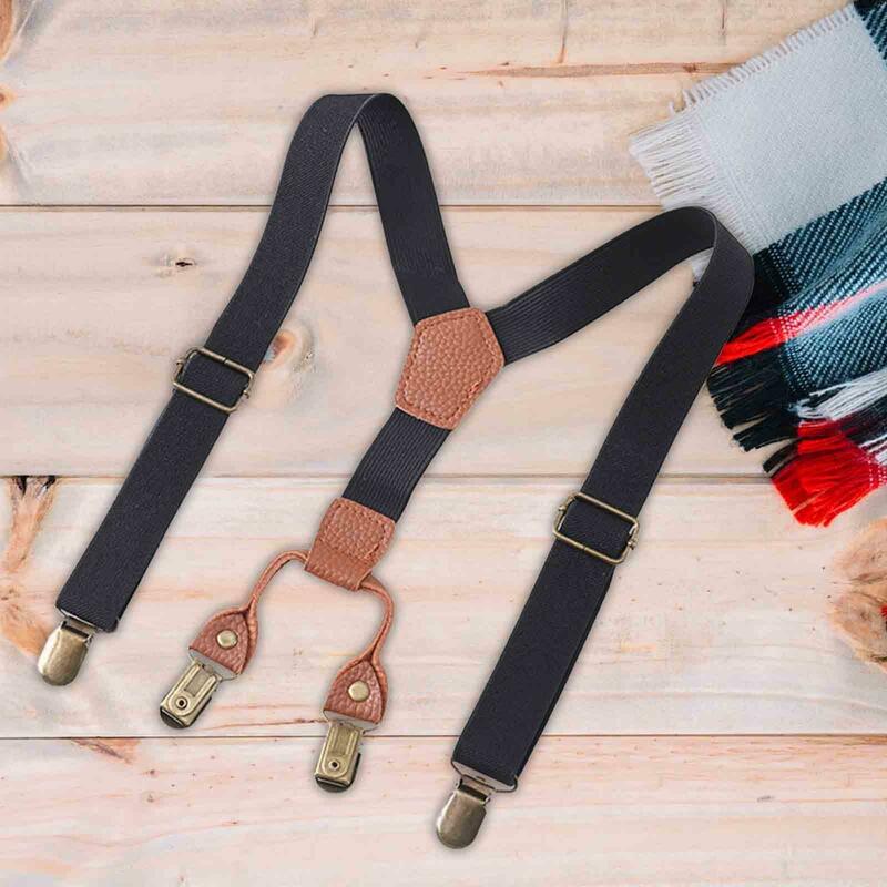 Kids Suspender for Child Black with Strong Clips Y Shape Brace Pants Suspender for Birthday Costume Formal Wear Outfit Halloween