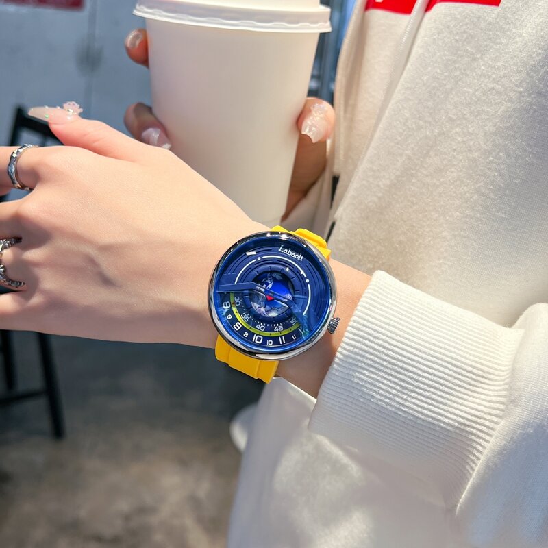 นาฬิกาควอทซ์แฟชั่นโลกสำหรับผู้ชายนาฬิกากีฬาหรูกันน้ำนาฬิกาข้อมือสำหรับผู้ชายนวัตกรรมแสดงวันที่
