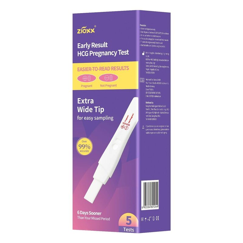 5Pcs HCG Early Pregnancy Testing Stick Pen Adult Female Women Pregnant Rapid Test Private Urine Measuring Pregnancy Test Kit