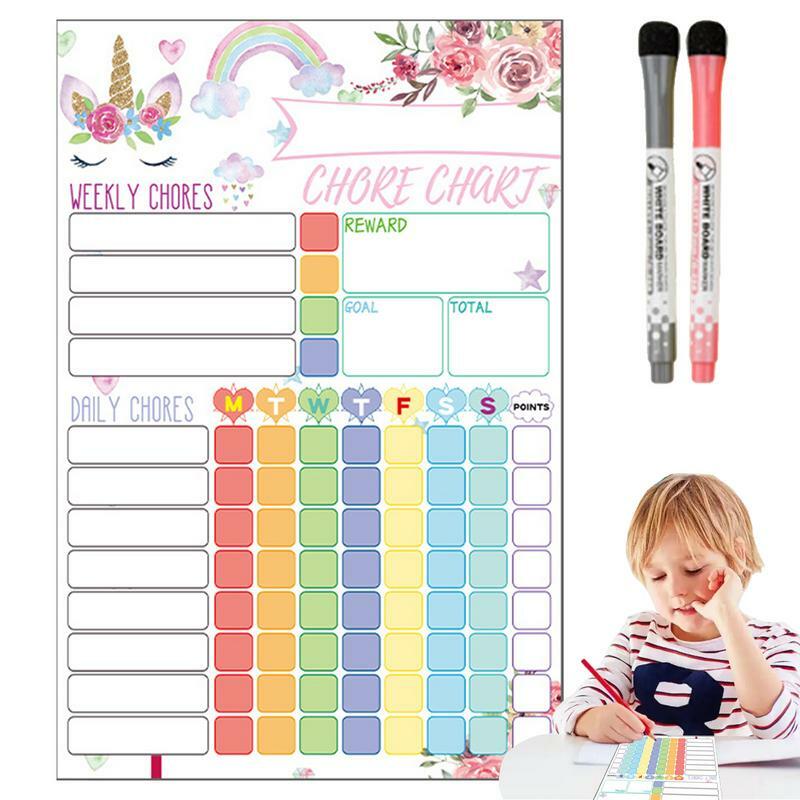 Magnetic Chore Chart Behavior Chart For Kids At Home Dry Erase Behavior Charts With 2 Markers Magnetic Refrigerator Calendar