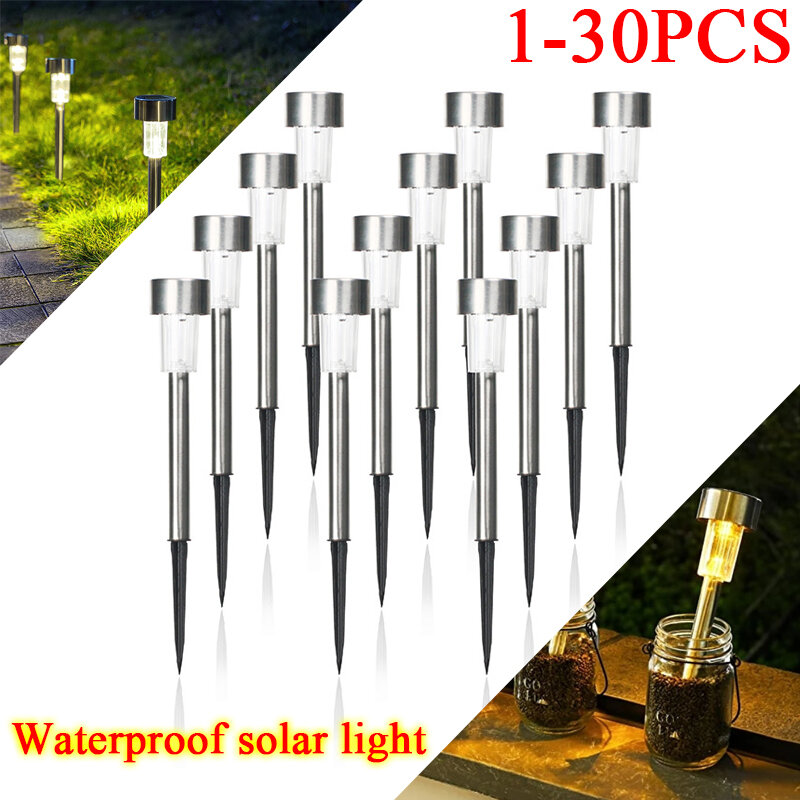 1-30 Stuks Solar Tuin Decoratie Gereedschap Licht Buiten Zonne-Energie Lamp Waterdichte Landschap Verlichting Voor Pad Patio Tuin Gazon