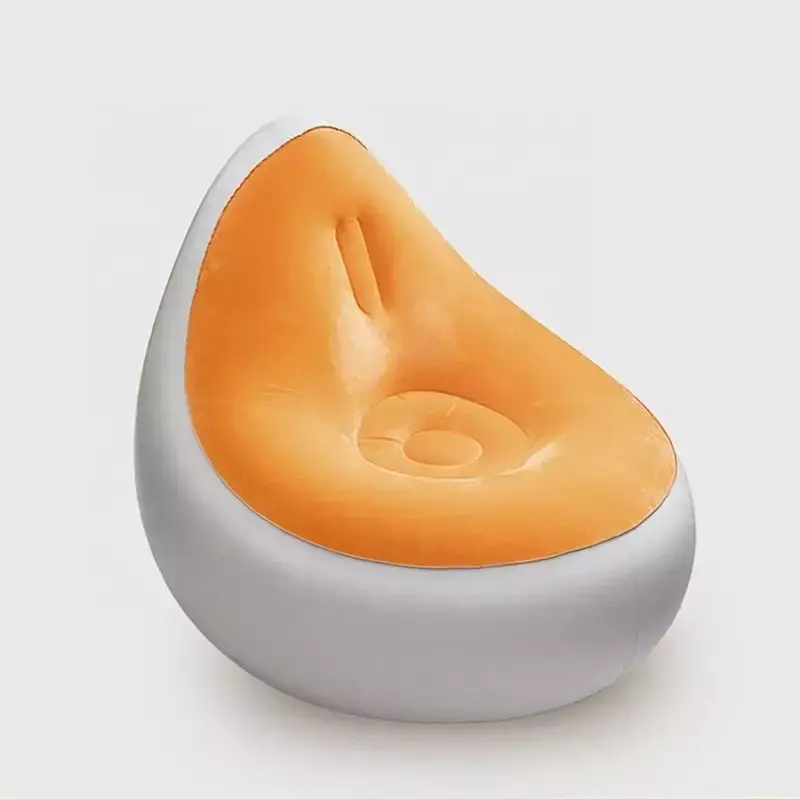 샤오미 팽창식 소파 안락 의자, YC-CQSF01 회색 주황색, 단추 빠른 팽창식, 인체 공학적 디자인, 소형 및 휴대용