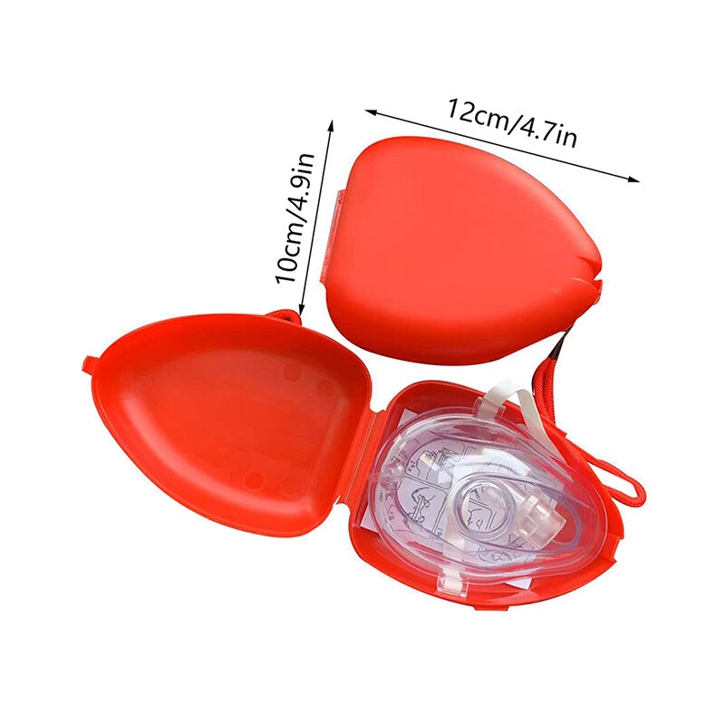 Maschera per valvola di respirazione unidirezionale per respirazione artificiale maschera per respirazione per addestramento CPR di pronto soccorso con scatola di immagazzinaggio forniture di pronto soccorso