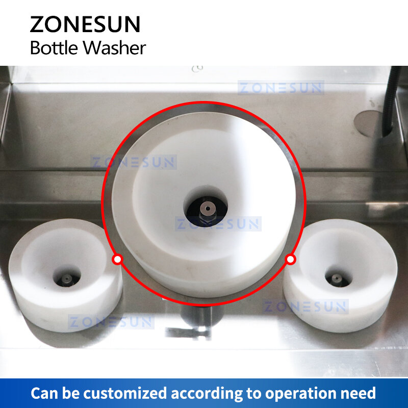 ZONESUN mesin cuci botol Semi otomatis, peralatan rendam pembersih botol kaca plastik kepala ganda ZS-WB2S