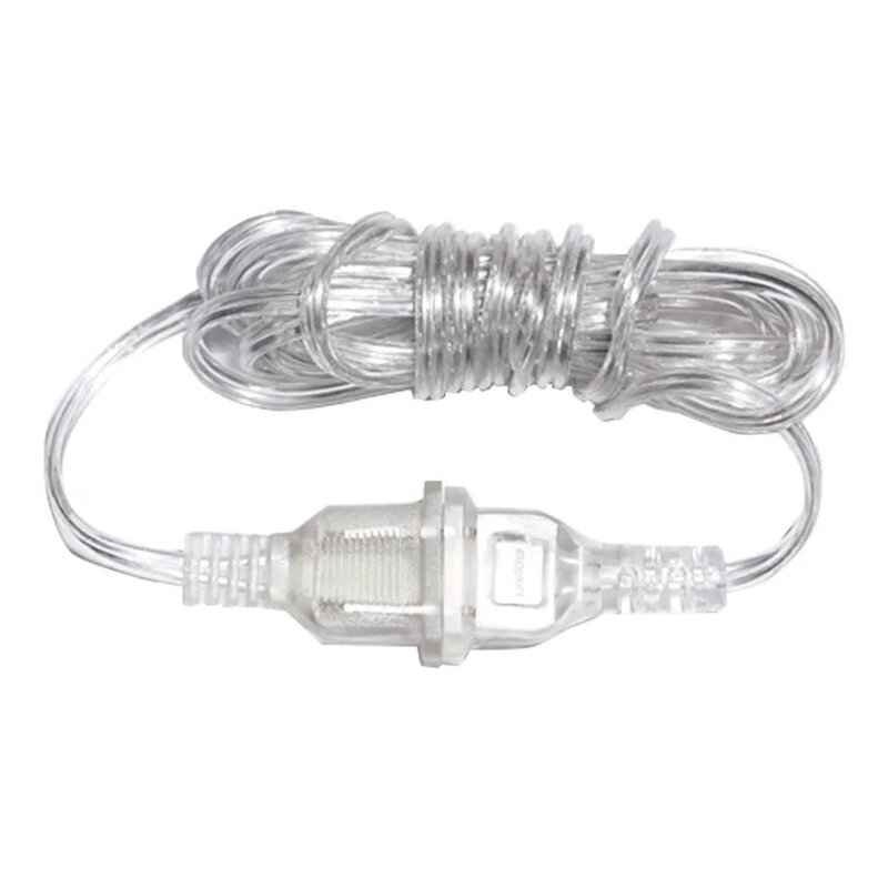 Kabel ekstender daya 3M, lampu tirai pesta pernikahan, karangan bunga, lampu LED, kabel ekstender daya colokan US / EU 110-220V