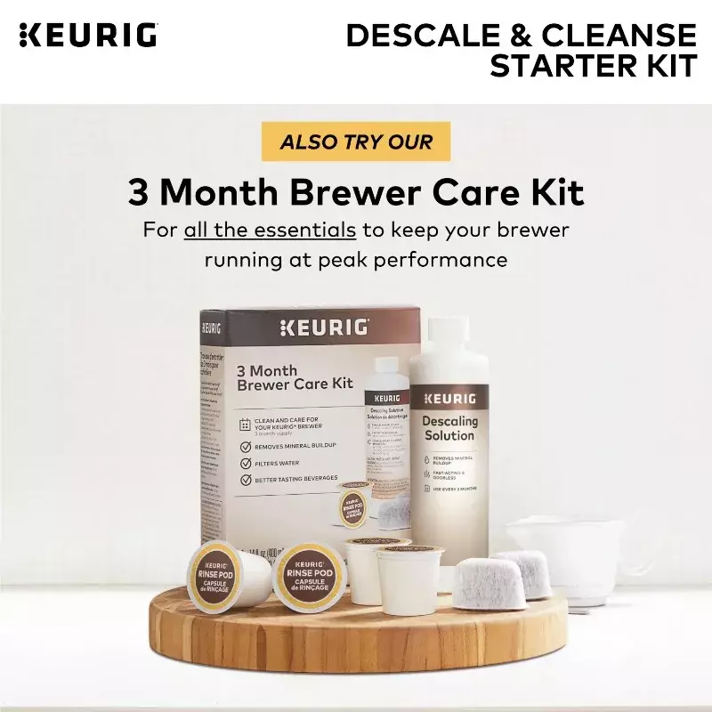 Keurig descale และทำความสะอาดชุดเริ่มต้นสำหรับ Keurig Brewers