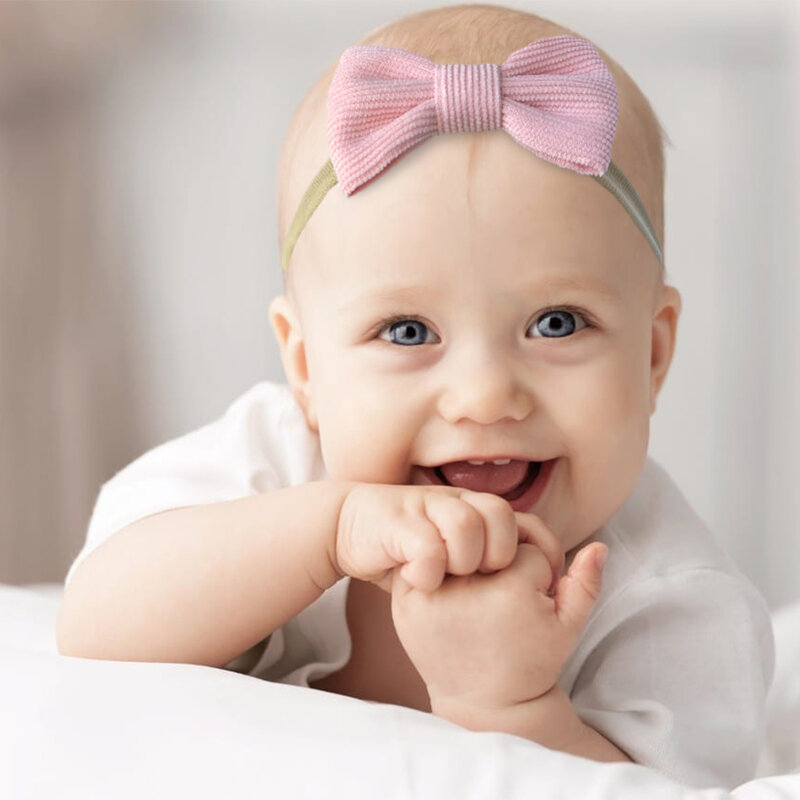 5 Teile/satz Cord Baby Bögen Stirnband Für Mädchen Elastische Nylon Neugeborenen Turban Haar Bands Toddle Haarband Headwear Haar Zubehör