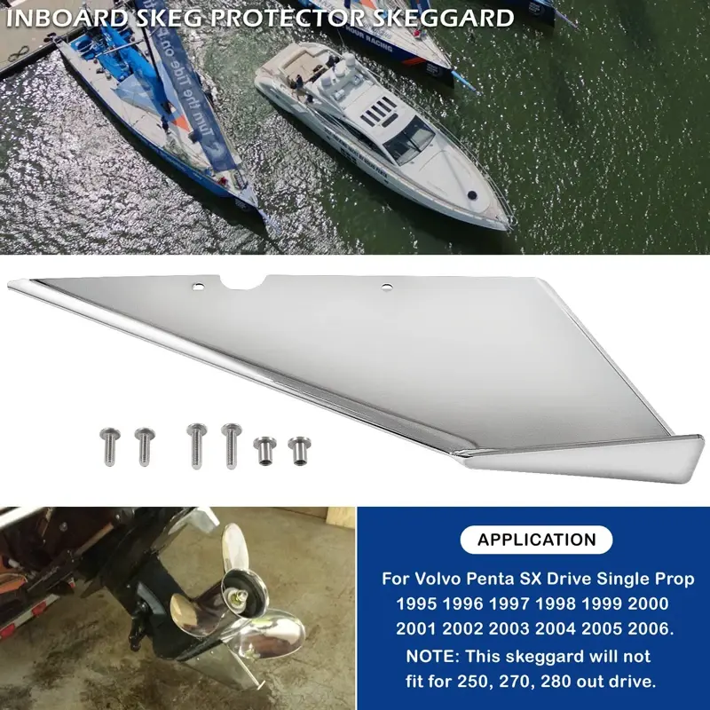 Anx skeg guard protector safe-skeg marine edelstahl für volvo penta stern drive sx drive single prop 1995-2006 jahre