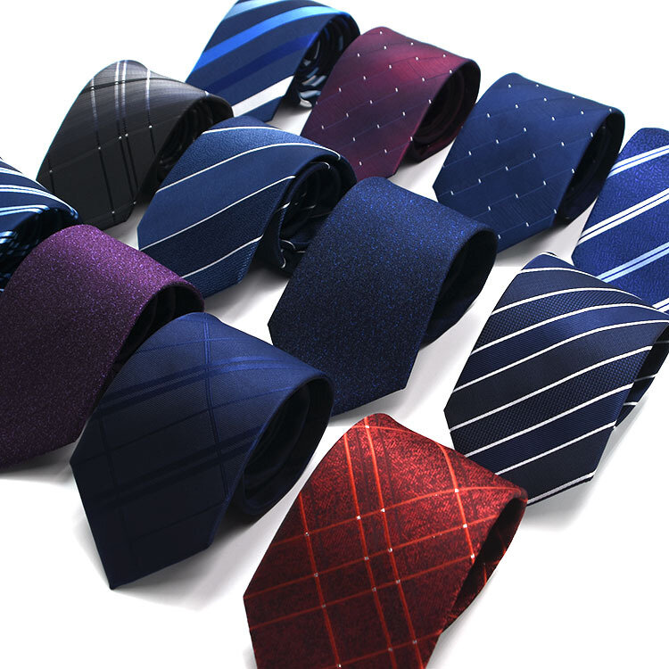 Klassische Plaid Krawatten für Männer Casual Anzüge Krawatte Gravatas Streifen Blau Herren Krawatten Für Business Hochzeit 8cm Breite männer Krawatten