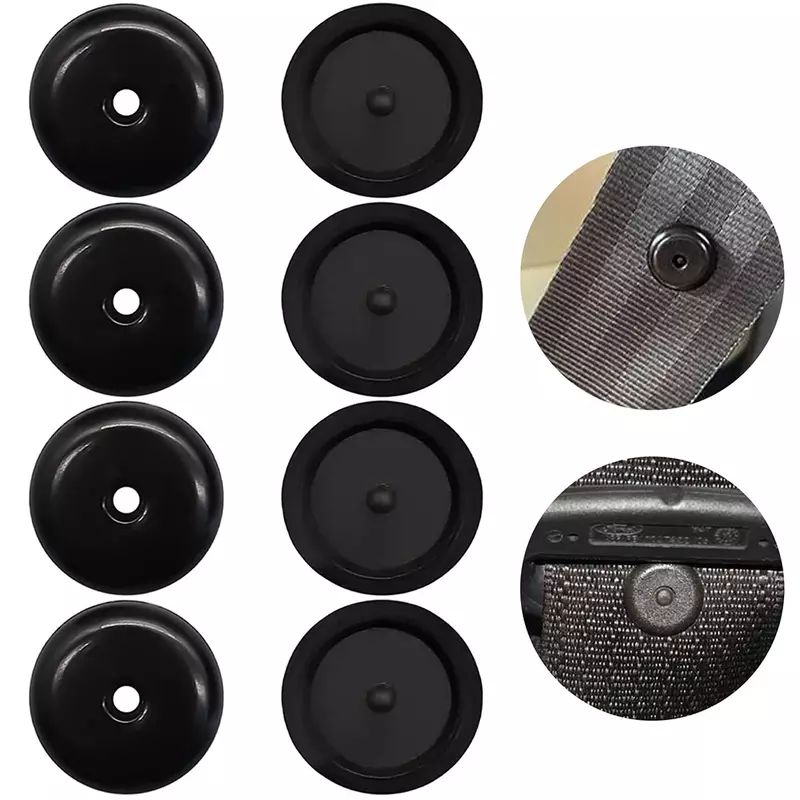 Kit klip tombol untuk mobil, kualitas tinggi, bahan 4 buah gesper tombol hitam, Kit penghenti, pengganti portabel