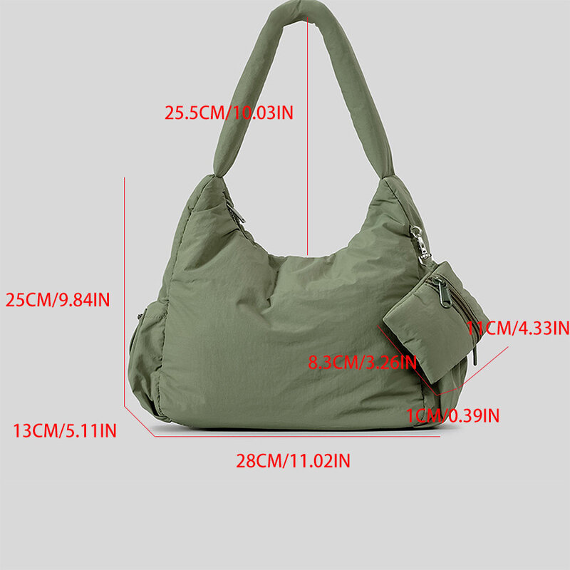 Large capacity tote bag fashion nylon fabric shoulder bag handbag new versatile shoulder bag