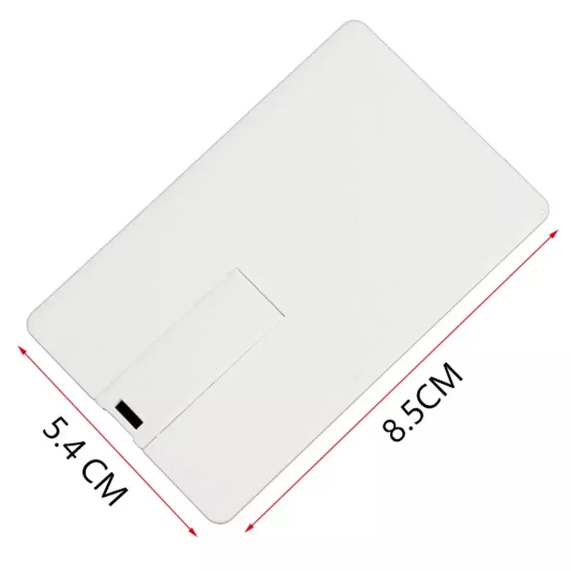 JASTER 플라스틱 카드 USB 플래시 드라이브, 무료 양면 맞춤형 로고 메모리 스틱, 흰색 맞춤형 U 디스크, 128GB, 64GB, 32GB, 16GB, 8GB