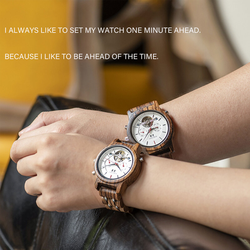 Para drewniany zegarek mechaniczny walentynki data kalendarzowa zegarki męskie i damskie na co dzień para ślubne romantyczne zegarki