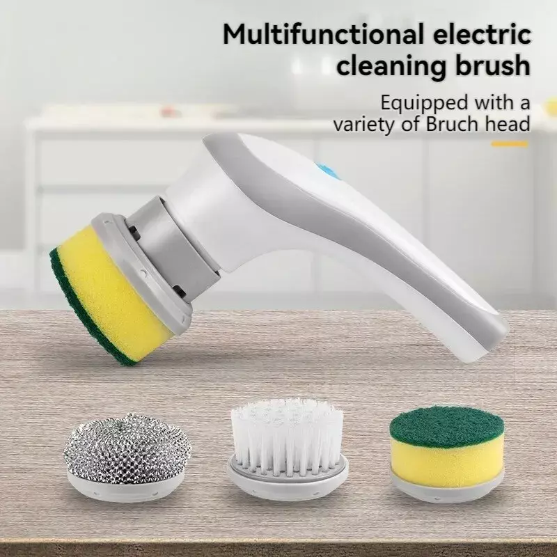 Electric Cleaning Brush Housework Kitchen Dishwashing Brush Bathtub Tile Professional Rotary Cleaning Brush USB Charg Waterproof