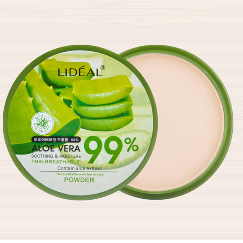 Base de polvo calmante de Aloe Vera, corrector hidratante impermeable, maquillaje sólido, Control de aceite, Cosméticos de maquillaje facial, 2022