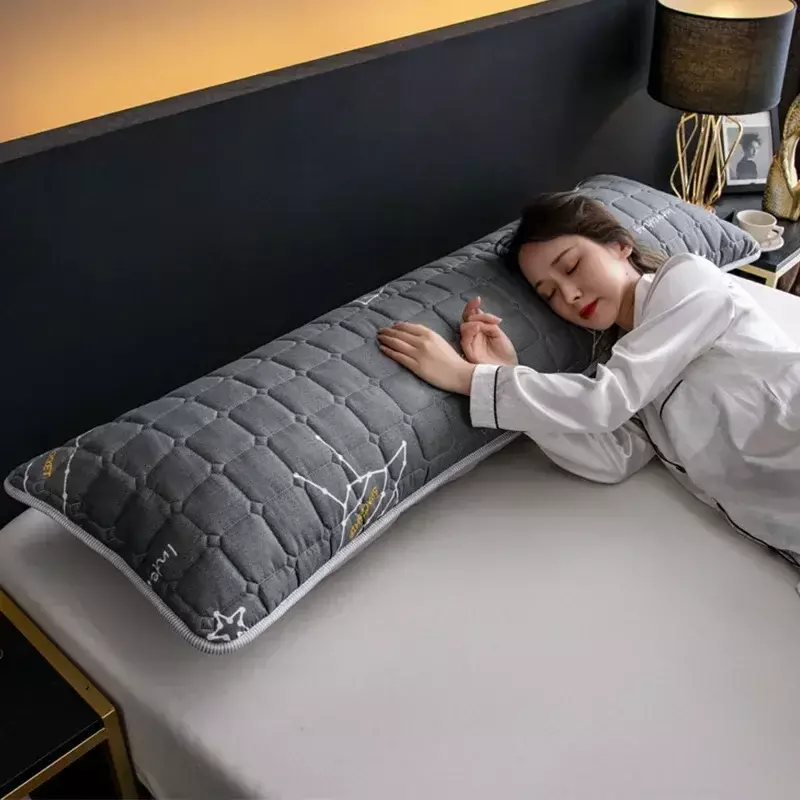 Funda de almohada acolchada de Color sólido, ropa de cama de diseño largo, funda de almohada para el cuerpo, estándar saludable, 48x120cm/48x150cm/48x180cm