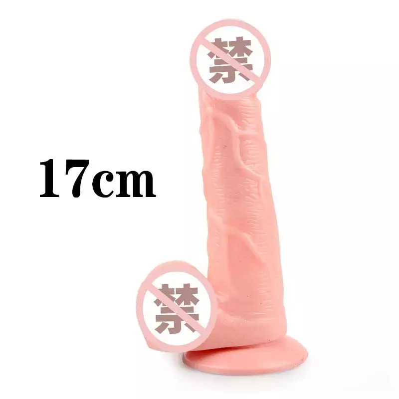 Dildo Realista com Ventosa para Mulheres, Pênis Grande, Brinquedo do Sexo Anal, Masturbador Feminino, Produto Sexual Adulto, 19cm