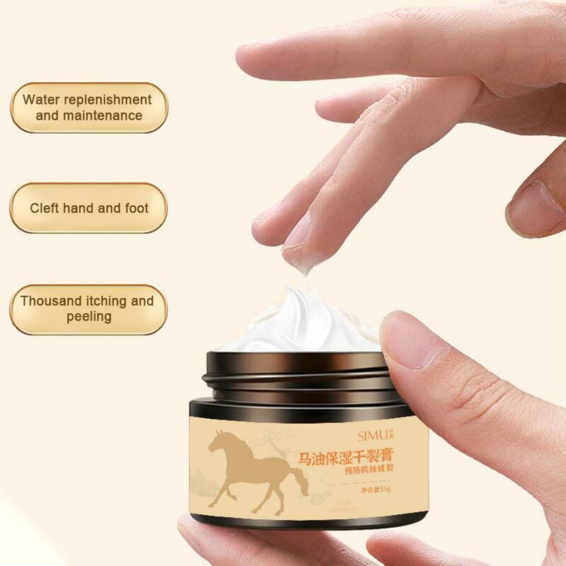 Olio di cavallo crema per i piedi idratante trasparente cura della pelle dei piedi Anti idratante nutriente secco 1 pz crema per le mani crepa lenitiva P8O4