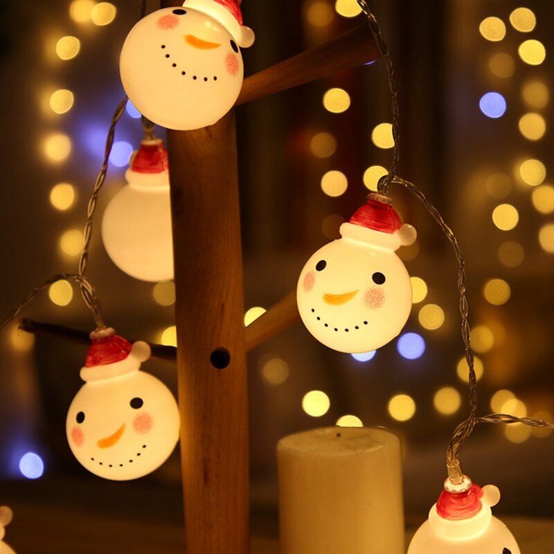 Snowmans LED girlanda żarówkowa na zewnątrz na Boże Narodzenie wystrój ogrodu do oświetlenie świąteczne wystroju lampa ozdobna ślubny 1.5M 10 lampa trwała